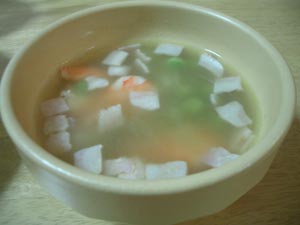 3�F�O�����s�[�X�ƃG�r�̃X�[�v